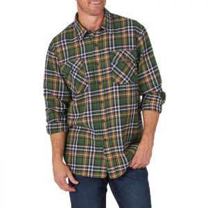 Wrangler Mens Long Sleeve Flannel Shirt